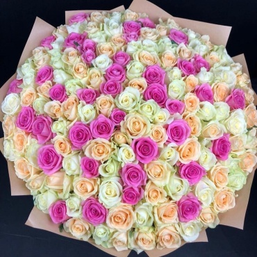 Bestflowers моно-букет в оформлении роза 201 шт 50 см