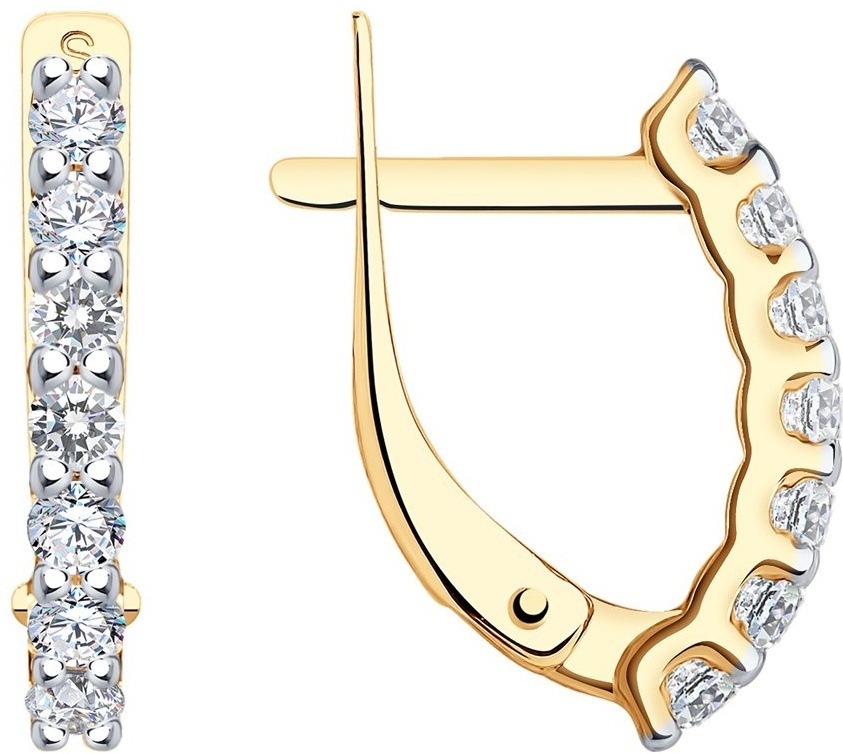 Серьги SOKOLOV EAR-SO-585-262375 вес 1.61 г золото, фианит