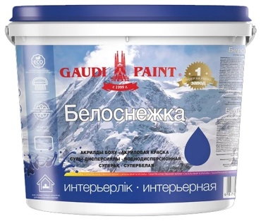 Gaudi Paint водно-дисперсионная Белоснежка 10 кг, белый