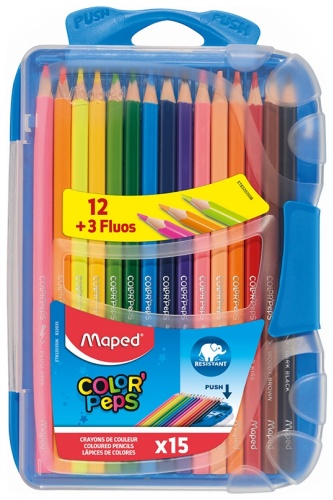 Цветной карандаш Maped форма шестигранная 15 шт