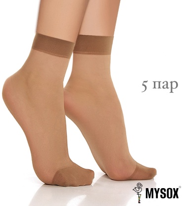 Носки MYSOX 5 пар бежевый 36-41