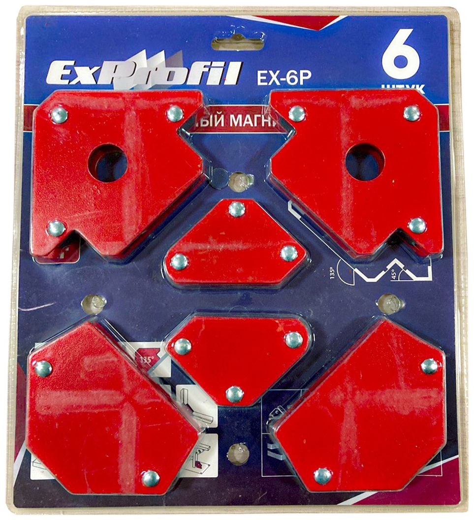 Набор магнитных угольников ExProfil EX-6P, 6 шт