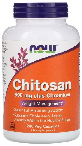 NOW минерал Chitozan 500 мг 240 капсул