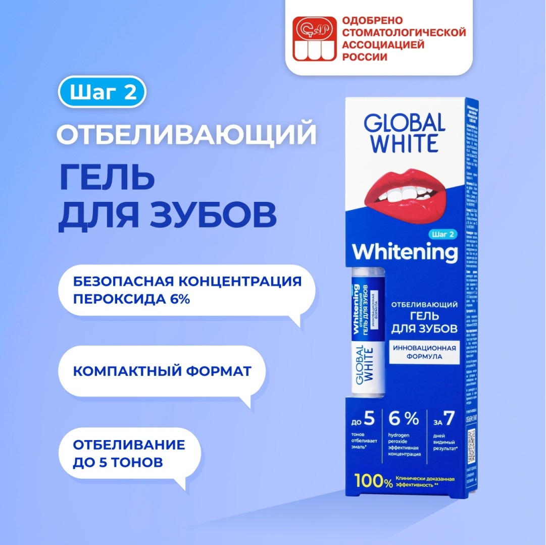 Global White Whitening до 3 тонов карандаш отбеливающий 1 шт