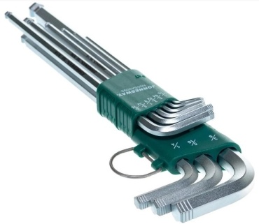 Шестигранный ключ Г-образный JONNESWAY арт.H06SA209S, 9 шт