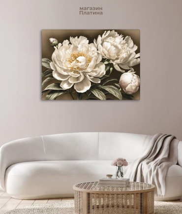 Картина Цветы, Пионы 70x50 см