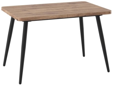 Обеденный стол Roomsmebel BORG RADIAL-140, 140х85x76 см, ЛДСП, черный, коричневый