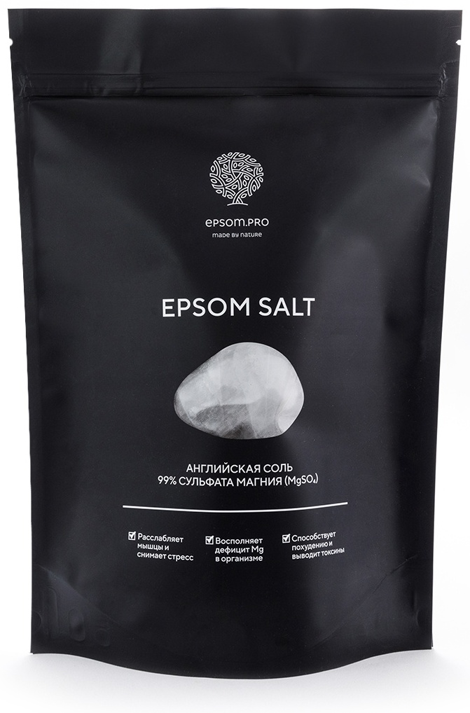 EPSOM.PRO 99% сульфата магния английская соль 1000 г