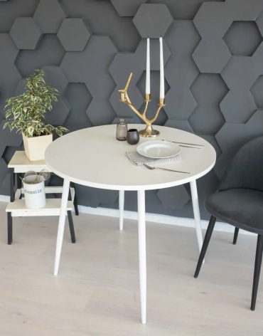 Обеденный стол Loft, 80х80x75 см, ЛДСП, белый
