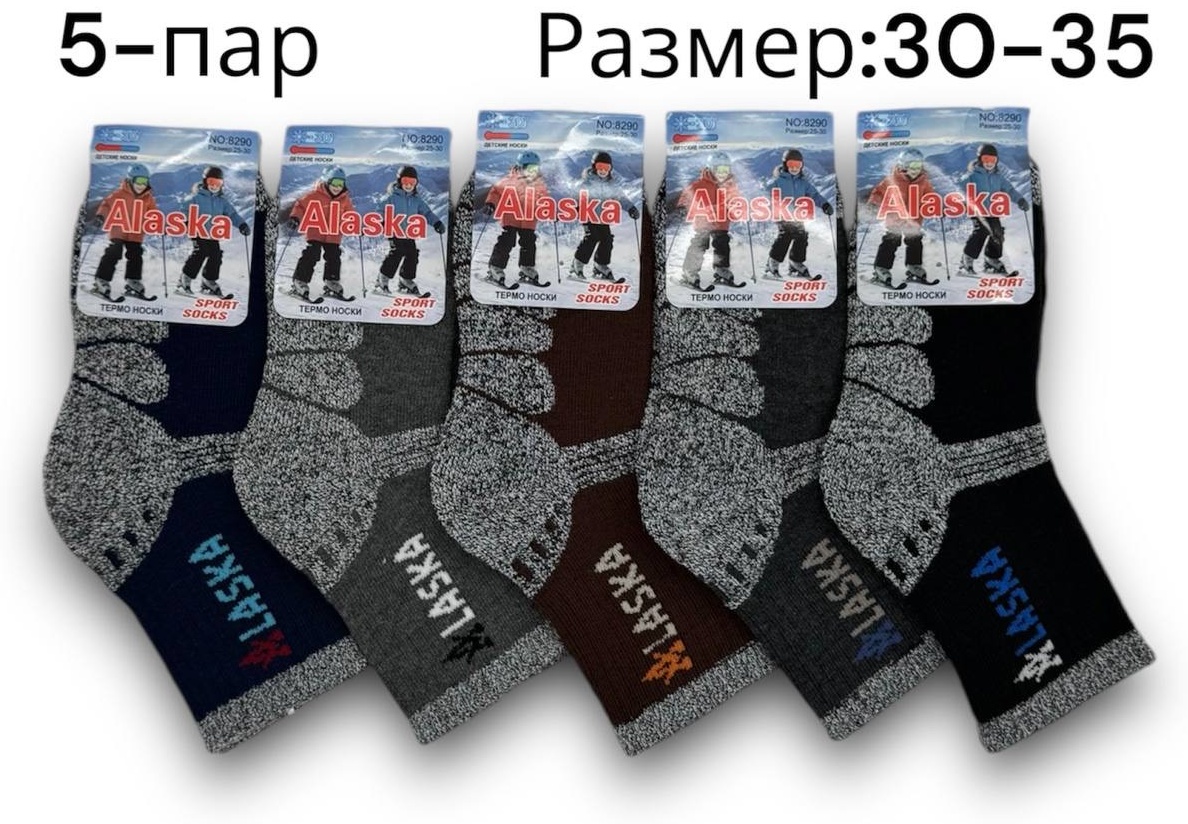 Носки Alaska ИП БЕКЕТ 5 пар мультиколор 30-35