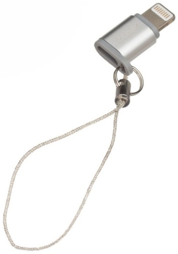 Переходник Remax micro-USB 2.0 (F), Lightning, , RA-USB2 серый