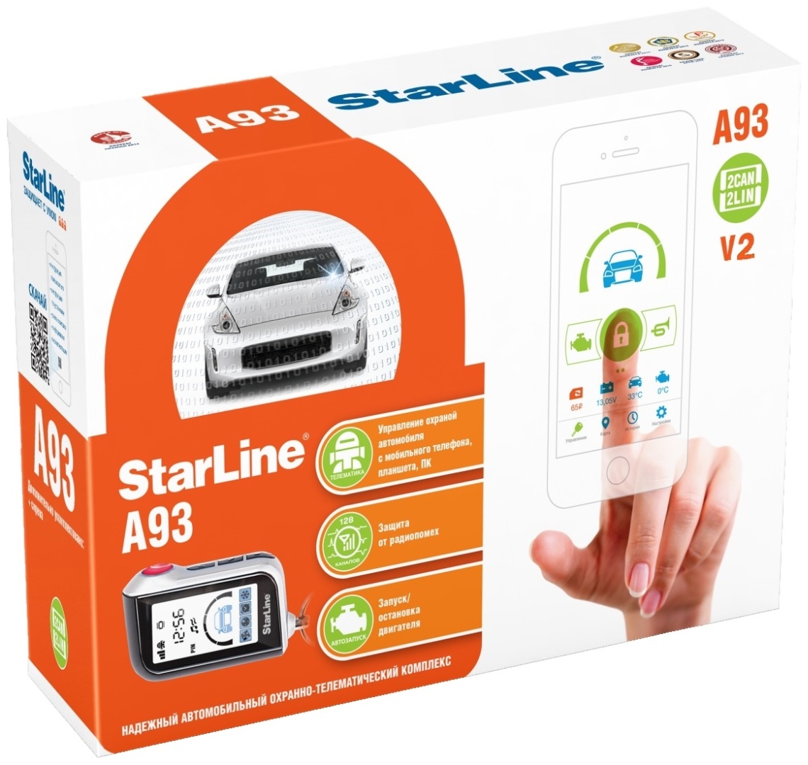 Купить Автосигнализация StarLine A93 V2 2CAN+2LIN с обратной связью в ...