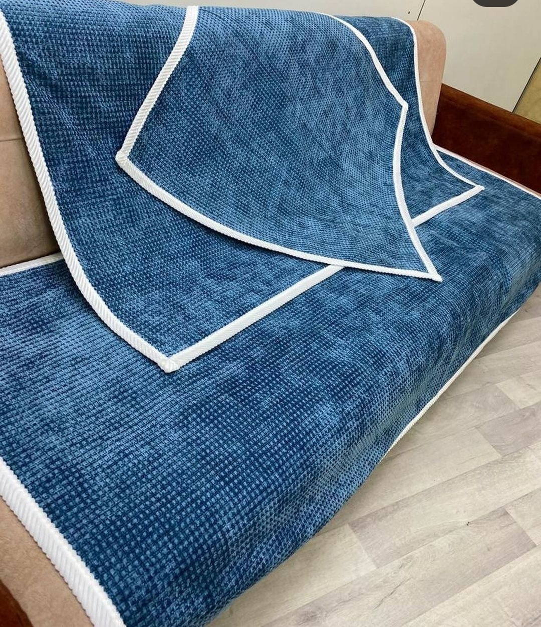Дивандек для дивана 333304 синий 200x90 см, 100x90 см, 90x90 см