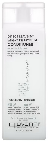 Giovanni Direct Leave-In Weightless Moisture Conditioner, For All Hair Types кондиционер 250 мл