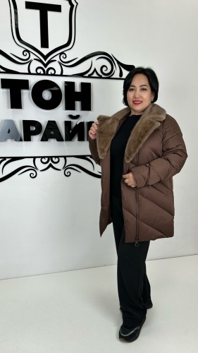Пуховик ТОН САРАЙЫ коричневый