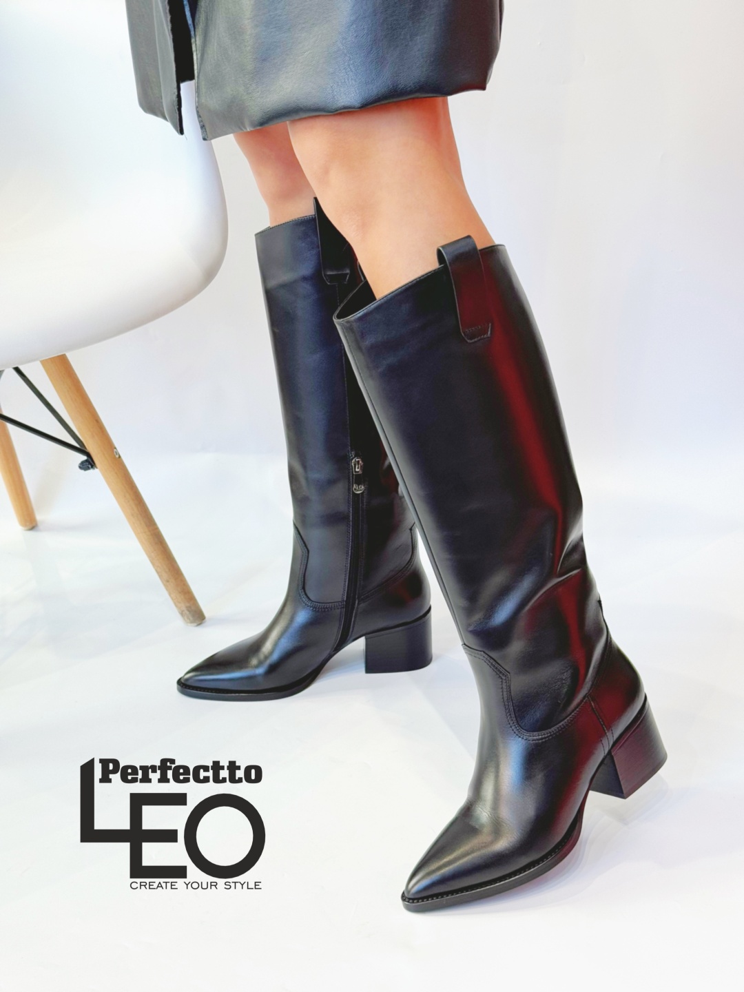 Сапоги LEO черный