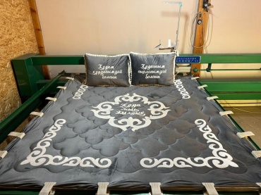Ayala комплект корпе с подушками 220x200 см, вата, серый