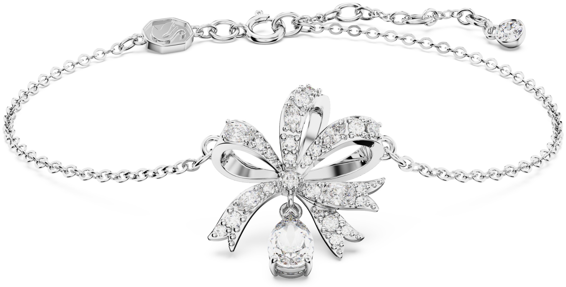 Swarovski длина 19.5 см ювелирный сплав, кристаллы Swarovski, цирконий