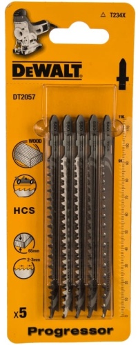 Пилки для лобзика по дереву 5 шт. DeWALT DT2057-QZ