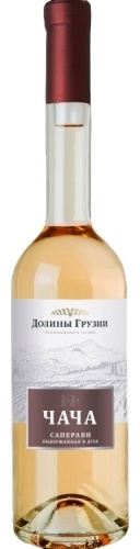 Чача Долины Грузии Саперави виноградный 40% 0.5 л