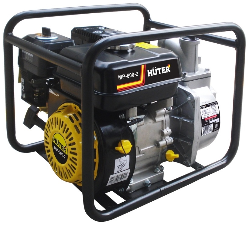Мотопомпа Мотопомпа Huter MP-600-2 четырехтактактная высота напора 32 м производительность 600 л/мин 70/11/8