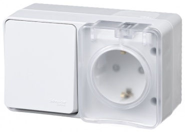 Выключатель клавишный Schneider Electric Alas ATN540170, белый