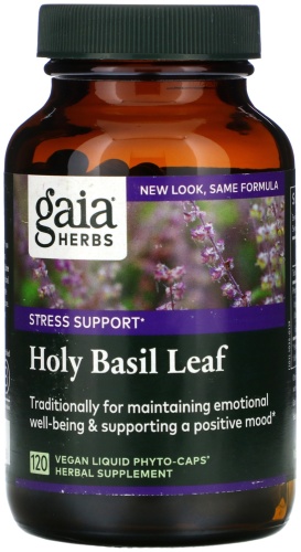 Gaia Herbs БАД Stress Support Holy Basil Leaf 120 капсул