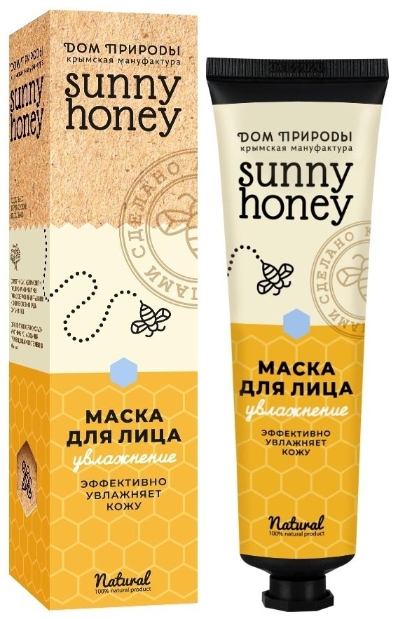 Маска для лица Мануфактура Дом Природы крем Sunny Honey Увлажнение 100 мл
