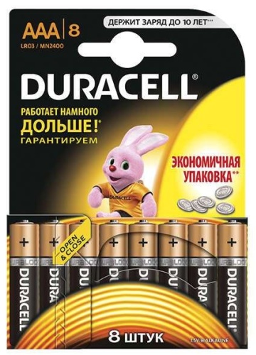 Батарейка AAA Duracell 8 шт