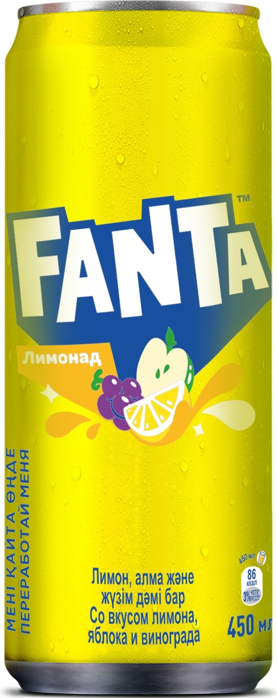 Купить Fanta лимонад лимон, яблоко, виноград 0.45 л в Алматы – Магазин ...