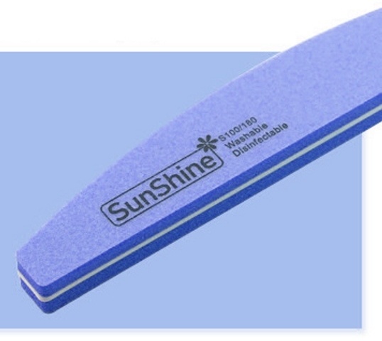 SunShine маникюрная пилка луна синяя 100/180 грит 1 шт