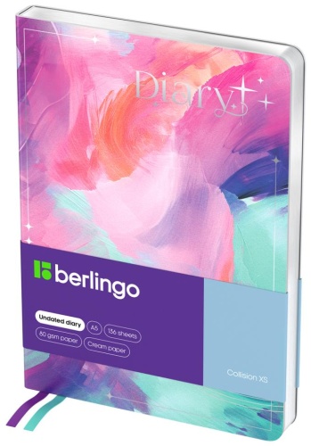 Ежедневник Berlingo Collision XS, A5, 136 л, мультиколор
