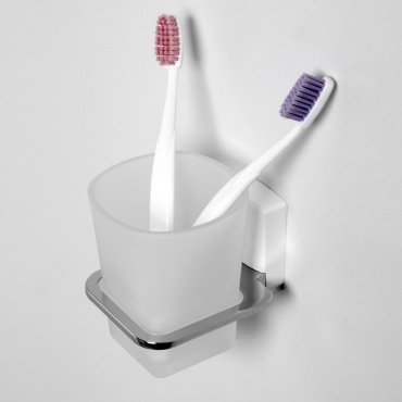 WasserKRAFT стакан Leine K-5028WHITE 2 шт, металл, пластик, стекло