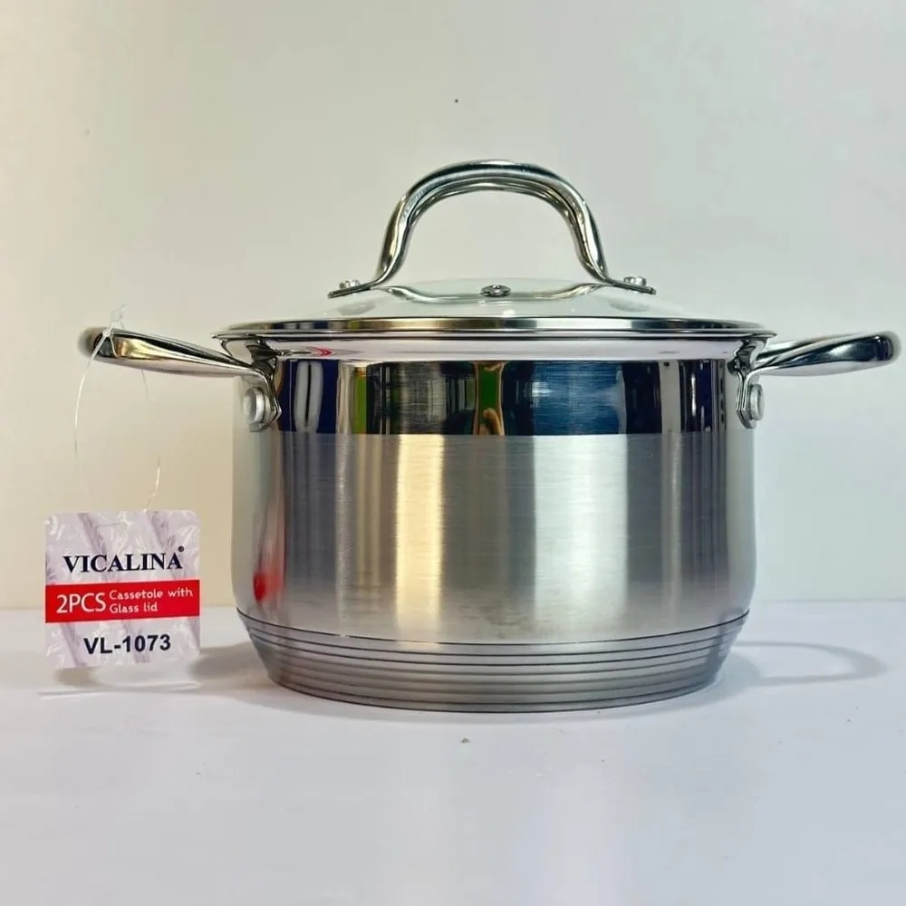 Кастрюля 2.7 л, Vicalina VL-1073 нержавеющая сталь