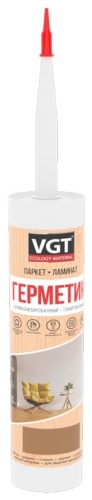 Герметик VGT герметик белый силиконизированный для герметизации швов и стыков полов, цвет белый 400 мл