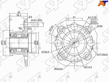 SAT подшипник ступицы ST42200S84C51
