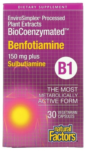 Natural Factors БАД BioCoenzymated B1 150 мг 30 капсул