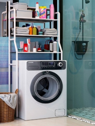Стеллаж над стиральной машиной Simple Lifestyle, 65x25x160 см, белый
