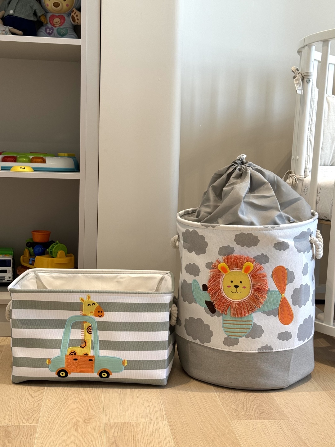 Корзина для игрушек 35x35x45 см, текстиль