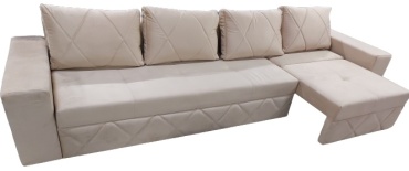 Диван прямой Elegante sofa Mega plus, 340х100 см, обивка ткань, бежевый