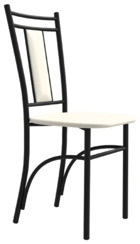 Стул stulshop Париж 5.0, 90x36.5x38.5 см, черный, белый
