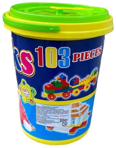 Конструктор Funny toys ведро 103 T2843, деталей 103 шт