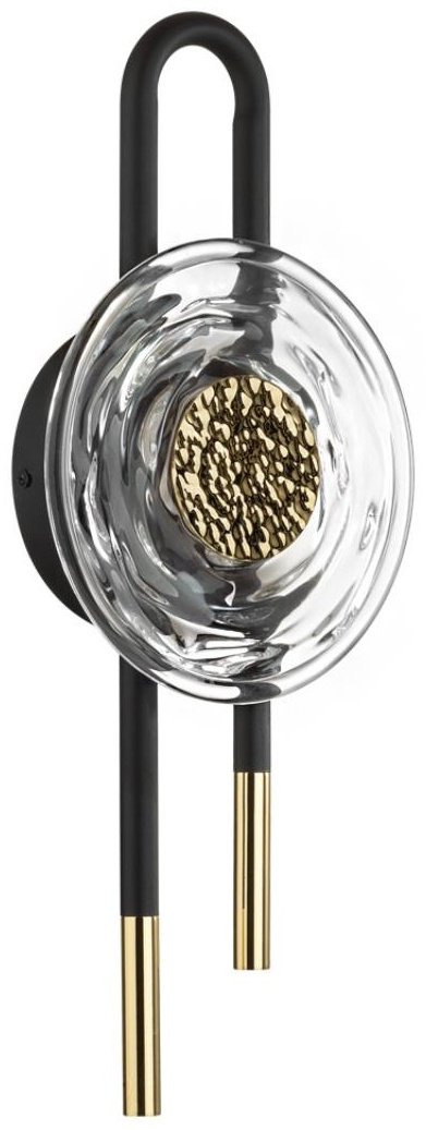 Бра настенный Odeon Light LED, черный, прозрачный