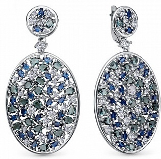 Серьги Lucente Silver 11-0842.0178 вес 17.19 г серебро, алпанит