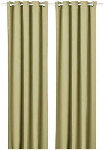 Портьеры IKEA 145x300 см 2 шт, полиэстер, зеленый