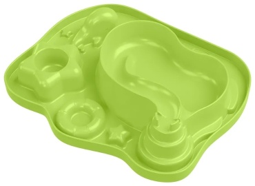 Тарелка WOWBOTTLES КК3322 , пластик, зеленый
