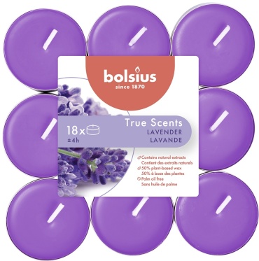 Декоративная свеча Bolsius Лаванда 101926943477 1.5 см, 18 шт