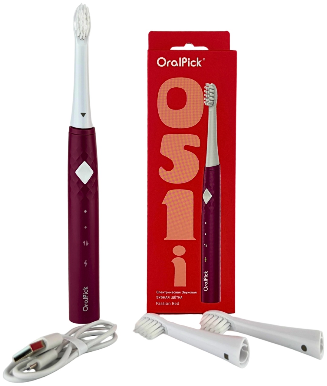 OralPick звуковая щетка OP051i Red щетина мягкая красный