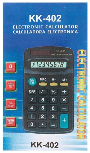 Калькулятор универсальный Kenko KK-402, 8-разрядный, черный