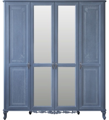 Распашной шкаф JMD Флорентина, 194x218х63 см, голубой